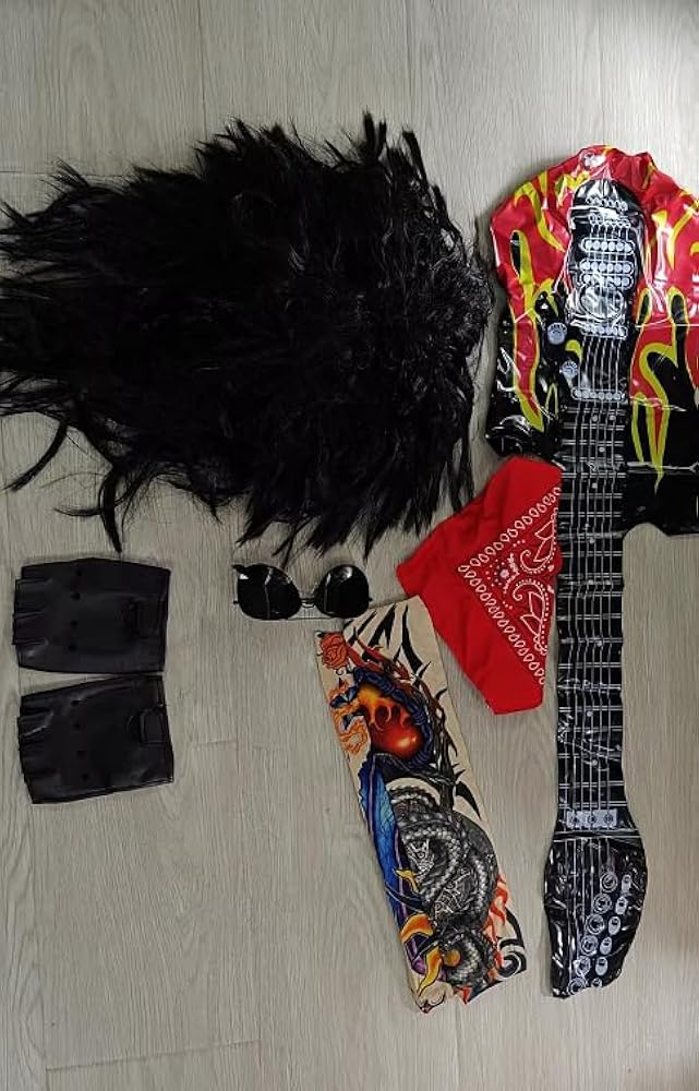 Amazon.com: Mepase 19 Pcs 80s Rocker Costume Set, Disco Rock